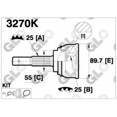3270K GLO Шарнирный комплект, приводной вал