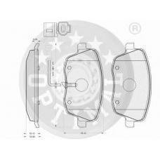 77501 OPTIMAL Комплект тормозных колодок, дисковый тормоз