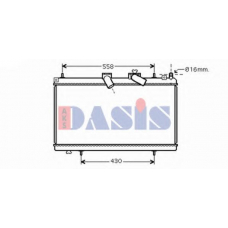 160109N AKS DASIS Радиатор, охлаждение двигателя