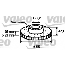 186778 VALEO Тормозной диск