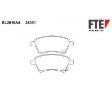 BL2016A4 FTE Комплект тормозных колодок, дисковый тормоз