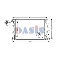 480039N AKS DASIS Радиатор, охлаждение двигателя