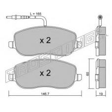 546.2 TRUSTING Комплект тормозных колодок, дисковый тормоз