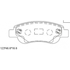 KD0718 ASIMCO Комплект тормозных колодок, дисковый тормоз