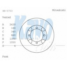 BR-5703 KAVO PARTS Тормозной диск