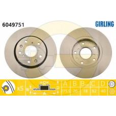6049751 GIRLING Тормозной диск