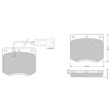 PF1200 PROCODIS FRANCE Комплект тормозных колодок, дисковый тормоз