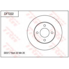 DF7222 TRW Тормозной диск