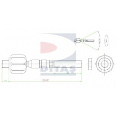 A2-5403 DITAS Осевой шарнир, рулевая тяга