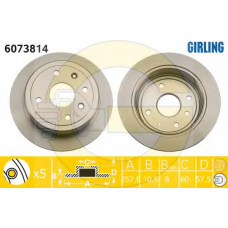 6073814 GIRLING Тормозной диск
