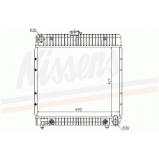 62740 NISSENS Радиатор, охлаждение двигателя