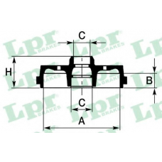 7D0054C LPR Тормозной барабан