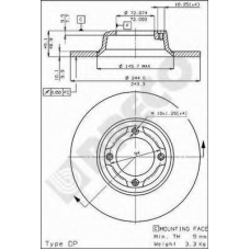 BS 7125 BRECO Тормозной диск