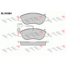 BL1858B4 FTE Комплект тормозных колодок, дисковый тормоз