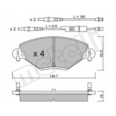 22-0331-0 METELLI Комплект тормозных колодок, дисковый тормоз