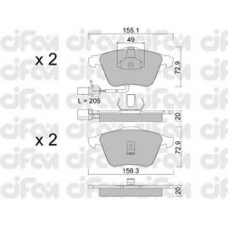 822-549-0 CIFAM Комплект тормозных колодок, дисковый тормоз