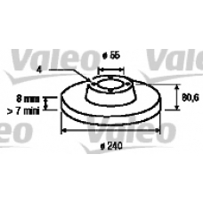 186796 VALEO Тормозной диск