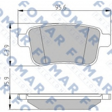 FO 935681 FOMAR ROULUNDS Комплект тормозных колодок, дисковый тормоз