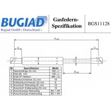 BGS11128 BUGIAD Газовая пружина, капот