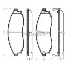 0 986 TB2 745 BOSCH Комплект тормозных колодок, дисковый тормоз