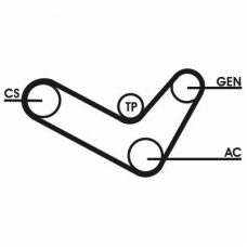6PK1180D1 CONTITECH Поликлиновой ременный комплект