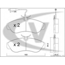 V22-0074 VEMO/VAICO Комплект тормозных колодок, дисковый тормоз