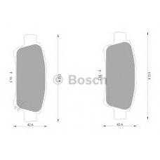 0 986 AB1 400 BOSCH Комплект тормозных колодок, дисковый тормоз