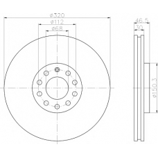 8DD 355 107-621 HELLA PAGID Тормозной диск