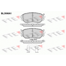 BL2696A1 FTE Комплект тормозных колодок, дисковый тормоз