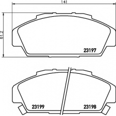 8DB 355 016-851 HELLA PAGID Комплект тормозных колодок, дисковый тормоз