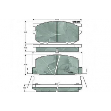 GDB210 TRW Комплект тормозных колодок, дисковый тормоз