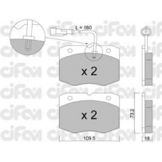 822-139-1 CIFAM Комплект тормозных колодок, дисковый тормоз