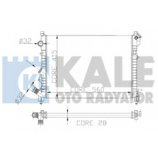 127000 KALE OTO RADYATOR Радиатор, охлаждение двигателя