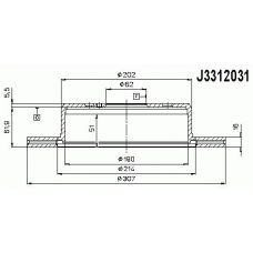 J3312031 NIPPARTS Тормозной диск