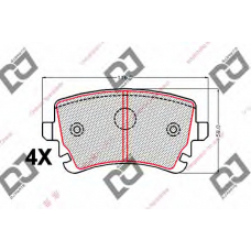 BP2118 DJ PARTS Комплект тормозных колодок, дисковый тормоз