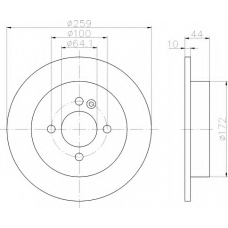 8DD 355 107-811 HELLA Тормозной диск