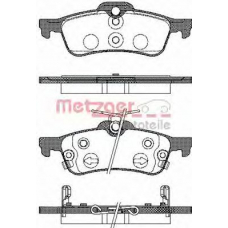 0862.02 METZGER Комплект тормозных колодок, дисковый тормоз