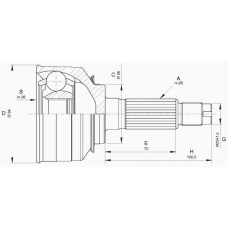 CVJ5656.10 OPEN PARTS Шарнирный комплект, приводной вал