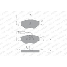 151-1804 WEEN Комплект тормозных колодок, дисковый тормоз