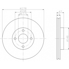 8DD 355 104-641 HELLA PAGID Тормозной диск