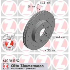 400.3619.52 ZIMMERMANN Тормозной диск