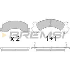 BP3084 BREMSI Комплект тормозных колодок, дисковый тормоз