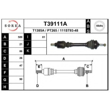 T39111A EAI Приводной вал