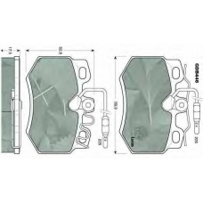 GDB446 TRW Комплект тормозных колодок, дисковый тормоз