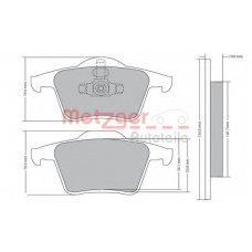 1170180 METZGER Комплект тормозных колодок, дисковый тормоз