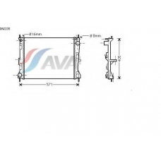 DN2235 AVA Радиатор, охлаждение двигателя