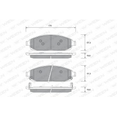 151-2504 WEEN Комплект тормозных колодок, дисковый тормоз