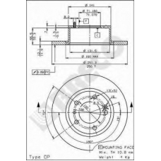 BS 7439 BRECO Тормозной диск