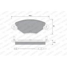 151-1282 WEEN Комплект тормозных колодок, дисковый тормоз