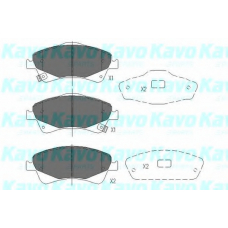 KBP-9103 KAVO PARTS Комплект тормозных колодок, дисковый тормоз